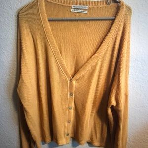 Urban outfitters yellow long sleeve button down